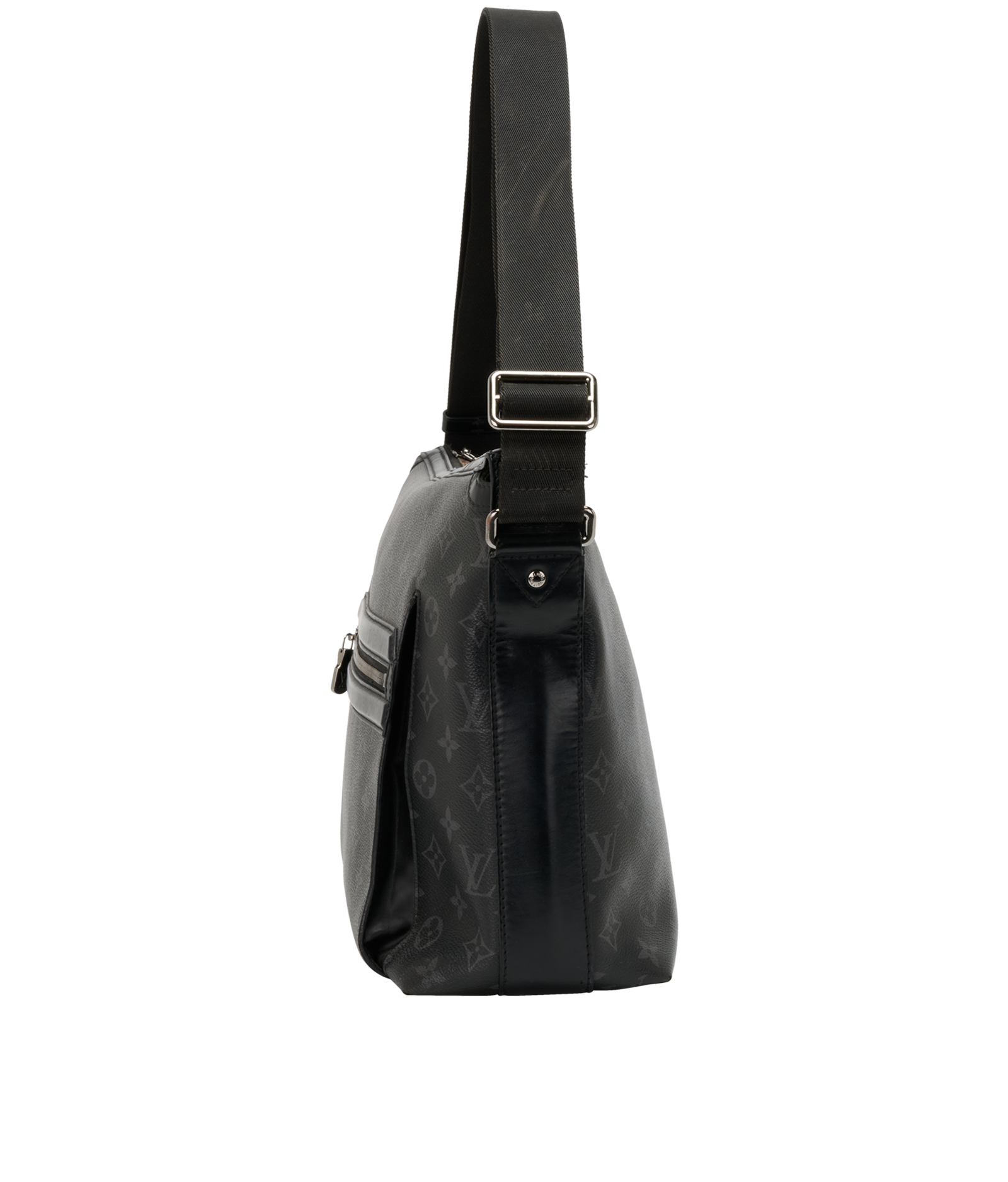 Odyssey Messenger PM, &pound;595, Handbags, Black, Canvas, Bottom view